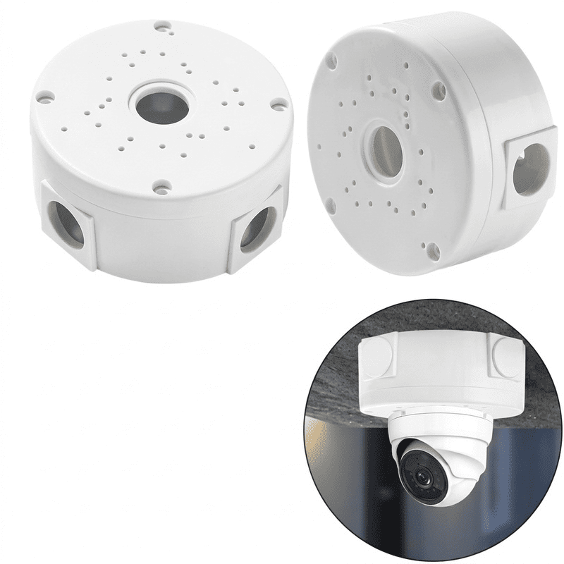 4x4 Round High-Quality Outdoor CCTV Junction Box for Security Camera Systems - Durable Weatherproof