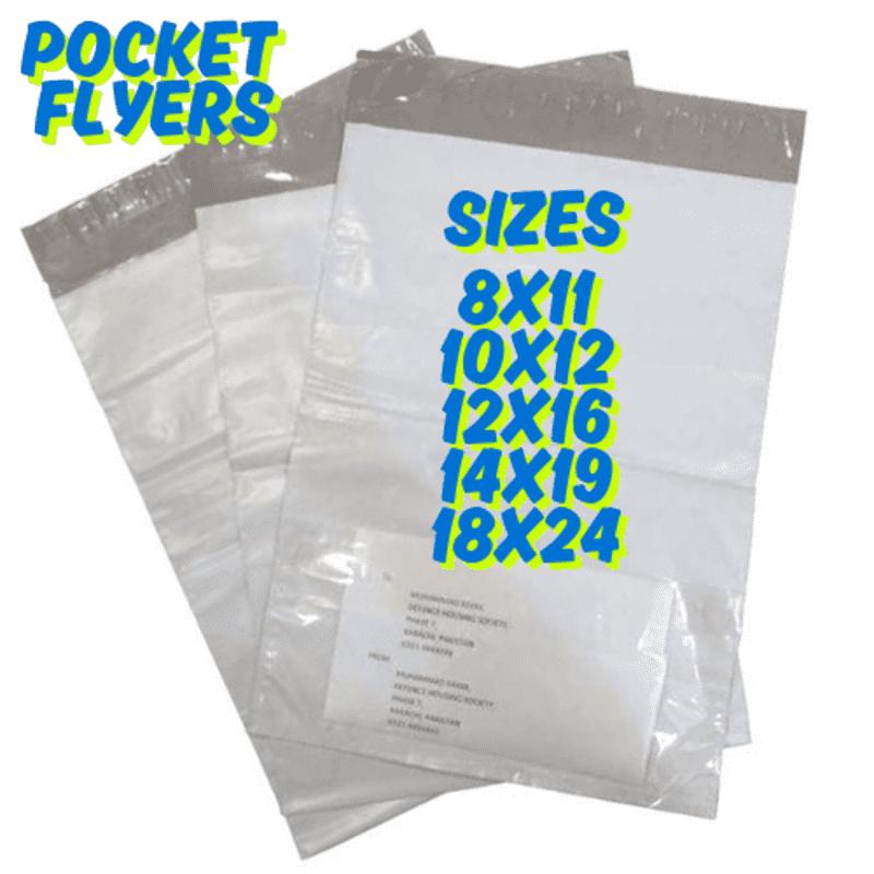 Flyers with Pocket Plain Flyer Bag – Various Sizes